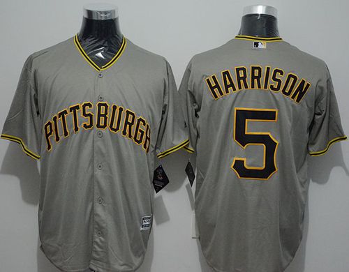 Pirates #5 Josh Harrison Grey New Cool Base Stitched MLB Jersey - Click Image to Close
